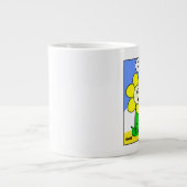 Funny Fat Yellow Blume über Diät Cartoon Gärtner Jumbo-Tasse (Vorderseite)
