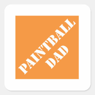 Funny Father Dadisms Paintball Vater Quadratischer Aufkleber