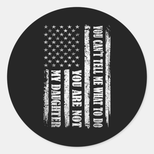 Funny Father Day Design For Daddy Papa Men From Da Runder Aufkleber (Vorderseite)