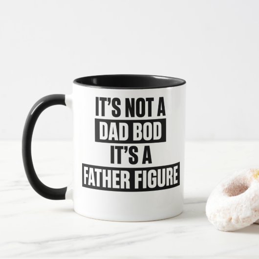 Funny Father Figure Dad Bod Coffee Mug Gift Tasse (Mit Donut)