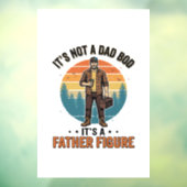 Funny Father Figure Vintage Dad Humor Shirt Design Fensteraufkleber (Blatt 3)