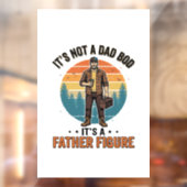 Funny Father Figure Vintage Dad Humor Shirt Design Fensteraufkleber (Blatt 2)