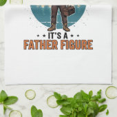 Funny Father Figure Vintage Dad Humor Shirt Design Geschirrtuch (Gefaltet)