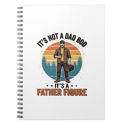 Funny Father Figure Vintage Dad Humor Shirt Design Notizblock (Vorderseite)