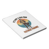 Funny Father Figure Vintage Dad Humor Shirt Design Notizblock (angewinkelt)