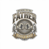 Funny Father Fist Bump Vintage Engraving Shirt Des Aufkleber (Vorderseite)