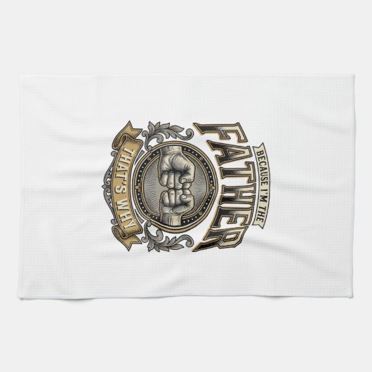 Funny Father Fist Bump Vintage Engraving Shirt Des Geschirrtuch (Horizontal)