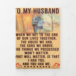 Funny Father Gift An meine Familie anwesend Dreifach Gefaltete Ankündigung