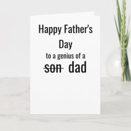 Funny Father's Day | A Genius of a Dad Karte