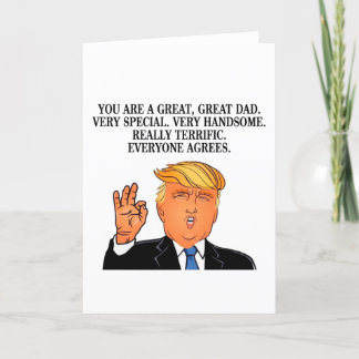 Funny Fathers Day Card, Donald Trump Card - Karte