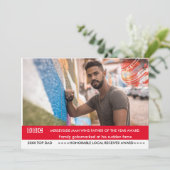 Funny Father's Day Card 🎉 Fake British Telly News Einladung (Stehend Vorderseite)