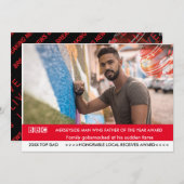 Funny Father's Day Card 🎉 Fake British Telly News Einladung (Vorne/Hinten)