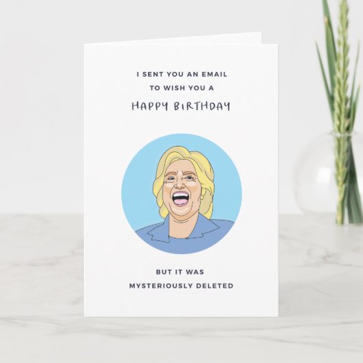 Funny Father's Day Card - Hilary Clinton Thema Karte (Vorderseite)