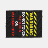 Funny Father's Day Daddy Gift Apparel Warning Do N Fleecedecke (Vorderseite (Horizontal))
