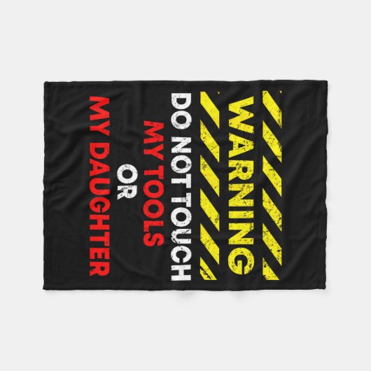 Funny Father's Day Daddy Gift Apparel Warning Do N Fleecedecke (Vorderseite (Horizontal))