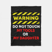Funny Father's Day Daddy Gift Apparel Warning Do N Fleecedecke (Vorderseite)