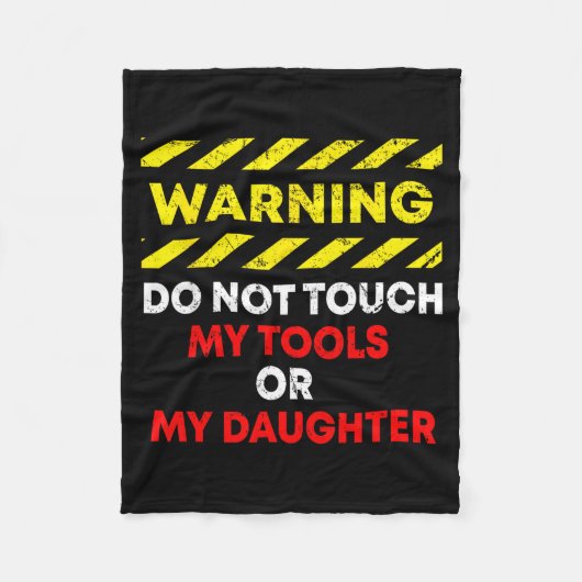 Funny Father's Day Daddy Gift Apparel Warning Do N Fleecedecke (Vorderseite)