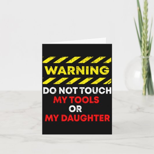 Funny Father's Day Daddy Gift Apparel Warning Do N Karte (Vorderseite)