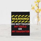 Funny Father's Day Daddy Gift Apparel Warning Do N Karte (Gelbe Blume)