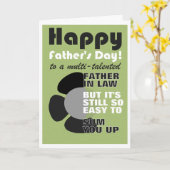 funny father's day father in law karte (Gelbe Blume)