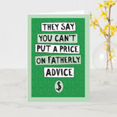 Funny Father's Day Fatherly Advice Karte (Gelbe Blume)