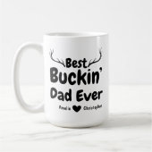 Funny Father's Day Geschenk Bester Buckin Vater ze Kaffeetasse (Links)