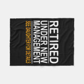 Funny Father's Day Retired Under New Management Se Fleecedecke (Vorderseite (Horizontal))