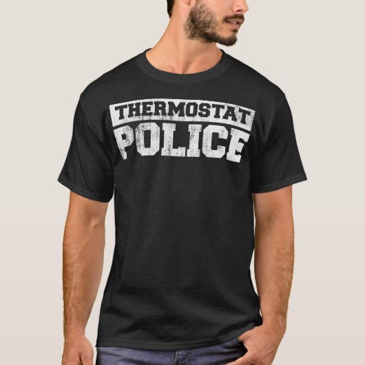 Funny Fathers Day Thermostat Police - Vater T-Shirt (Vorderseite)
