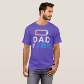 Funny Fathers Dayee Dad of 2 Boys Man Gift Idea fu T-Shirt (Vorne ganz)