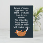 Funny Faulat wünscht sich Feiertagskarte (Stehend Vorderseite)