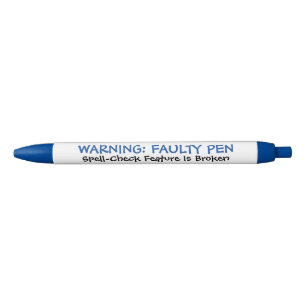 Funny "Faulty Pen" Bad Speller Ballpoint Pen Kugelschreiber