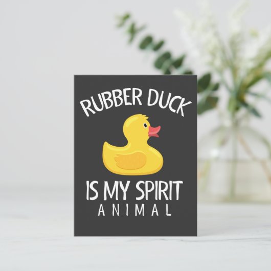Funny Favorite Animal Rubber Duck Fan Postkarte (Stehend Vorderseite)