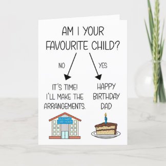 Funny Favorite Child Birthday Card für Vater Feiertagskarte