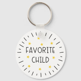 Funny Favorite Child Keyring mit Meldung Schlüsselanhänger