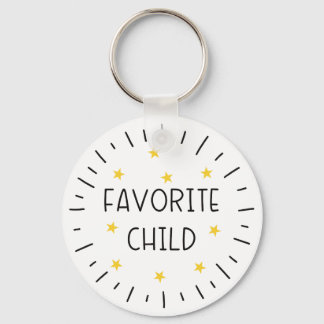 Funny Favorite Child Keyring mit Meldung Schlüsselanhänger