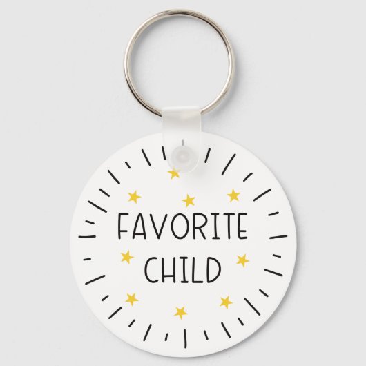 Funny Favorite Child Keyring mit Meldung Schlüsselanhänger (Vorderseite)