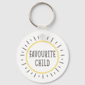 Funny Favorite Child Keyring mit Meldung Schlüsselanhänger (Vorderseite)
