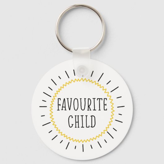 Funny Favorite Child Keyring mit Meldung Schlüsselanhänger (Vorderseite)