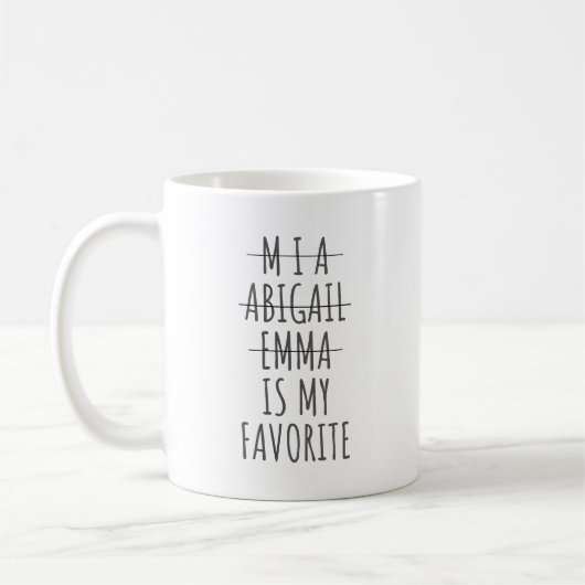 Funny Favorite Child Tasse, Christmas Gift für Mam Kaffeetasse (Links)