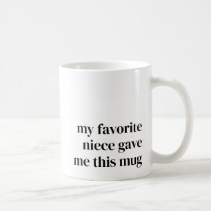 Funny Favorite Niece Geschenk für Tante Einzigarti Kaffeetasse