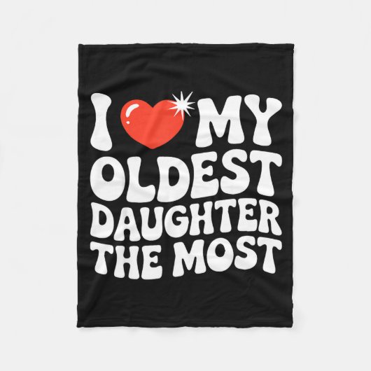 Funny Favorite Oldest Daughter Proud Parent Senior Fleecedecke (Vorderseite)