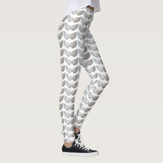 Funny Feathers Angel Wings Feather White Leggings (Rechts)
