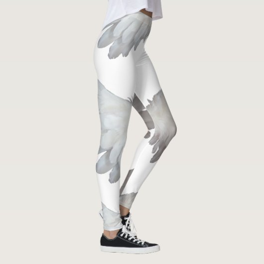 Funny Feathers Angel Wings Feather White Leggings (Rechts)