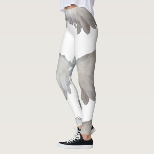 Funny Feathers Angel Wings Feather White Leggings (Links)