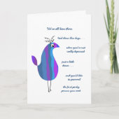 Funny Feathers - Jage die Blues Away Smile Card Karte (Vorderseite)