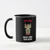 Funny Featting Zitat und Lama Tasse (Links)