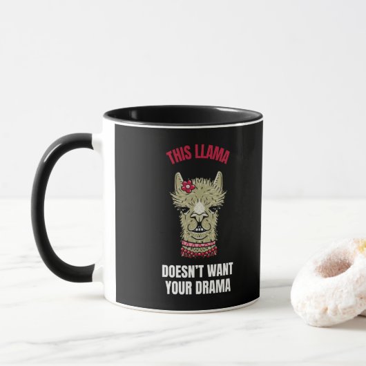 Funny Featting Zitat und Lama Tasse (Mit Donut)