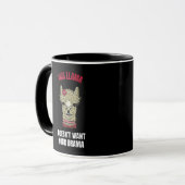 Funny Featting Zitat und Lama Tasse (Vorderseite Links)