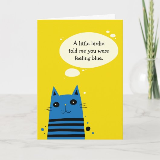 Funny Fee Better Cheer Up Card for Cat Lovers Karte (Vorderseite)