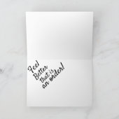 ***FUNNY FEED BESSER BALD*** CARD KARTE (Innenseite)